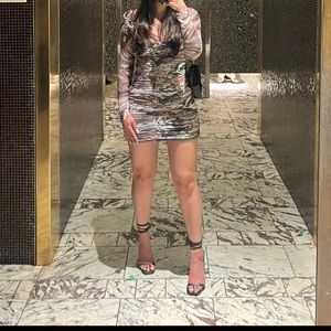 Green mini zara dress - size 2